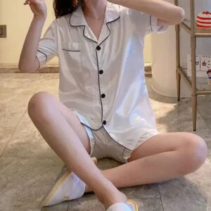 Chòt manch kout pou fanm, chemiz swa, ròb de nuit, pijama sexy, rad dòmi pou fanm - Rad lannwit pou fanm - Rad lannwit pou fanm