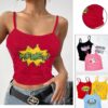 Top Kout Sexy pou Fanm Ete Top Kout Feminino Dam Chemiz Elastik Gilet Kamizole LAGÈ