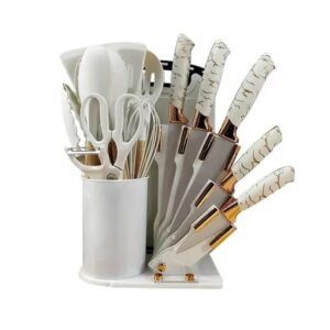 Lot de 20 Ustensiles de Cuisine en Silicone – Ultra Résistants à la Chaleur + Porte-Ustensiles Inclus – Anti-rayures, Durables & Premium