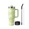 Gobelet isolé 40 oz tie-dye avec poignée et paille