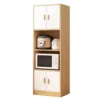Armoire de Cuisine Moderne avec Portes Blanches et Espace Micro-ondes