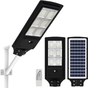 Lampadaire LED Solaire 800W Étanche – Télécommande – Extérieur