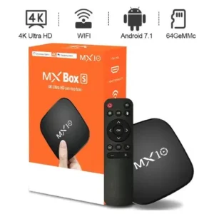 Décodeur TV intelligent 2026 MX10 4K HD Android 7.1, boîtier multimédia 3D avec Wi-Fi 2.4G pour Home Cinéma