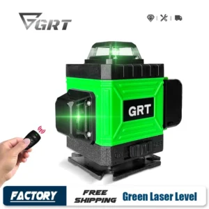 Niveau laser vert auto-nivelant 4D - Croix horizontale et verticale, 360 super puissant