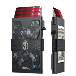 Portefeuille porte-cartes homme RFID Blocking – Portefeuille compact sécurisé anti-piratage, design slim et élégant