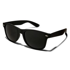 Lunettes de Soleil Polarisées Miroir Noir – Style Classique Conduite et Pêche