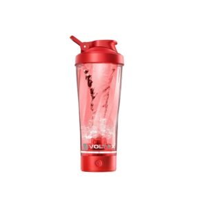VOLTRX Shaker Électrique 24 oz Rouge – Bouteille Mélangeur Protéines Automatique