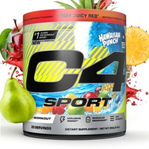 Cellucor C4 Sport Pré-Workout 20 Portions – Énergie et Performance, Saveur Hawaiian Punch