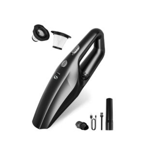 Mini Aspirateur Portatif Sans Fil SERVOMASTER Noir – Rechargeable avec Filtre HEPA