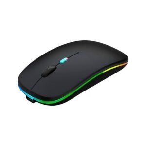 Souris Bluetooth Sans Fil Rechargeable Noire – Ergonomique et Silencieuse