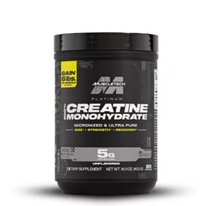 MuscleTech Platinum 100% Créatine Monohydrate – Force, Performance et Récupération Musculaire